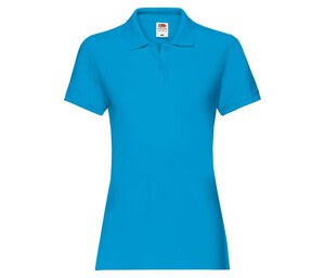 FRUIT OF THE LOOM SC386 - Women's polo shirt Azure Blue